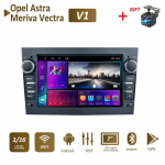 Automobilių radijas Android skirtas Opel para Astra Meriva Vectra Antara Zafira Corsa 2 DIN Multimedia GPS 1+16GB juoda