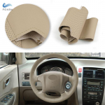 Smėlio spalvos automobilių priedai Vidinis vairo dangtis odinė apdaila Hyundai Tucson 2006 2007 2008 2009 2010 2011 2012 2013 m.