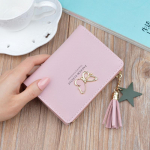 Butterfly miela mini piniginė kutai, odiniai kortelių laikikliai, vintažinio dizaino moteri&scaron;kos mados bifold piniginės 12*9*1.8cm žalia