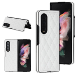 Prabangus odinis telefono dėklas, skirtas Samsung Galaxy Z Fold 5 Case Z Fold 4 Case Z Fold 3 sulankstomas ekrano apsauginis dangtelis Samsung Z Fold 3 balta