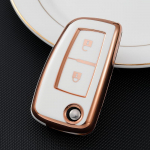2/3/4 mygtuko mink&scaron;tas TPU automobilio rakto dėklo dangtelio apvalkalo apsauga, skirta Nissan X-Trail Juke F15 Rogue Qashqai J11 Tiida Murano Maxima Quest priedai 2 Button Key Case balta