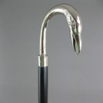 Dizaineris Victorian Look Medinė lazda Shaft Shabby Medinė lazda pauk&scaron;tis sidabrinė mediena juoda 98 cm lazda