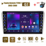 icreative Skirta Toyota Avensis T250 2 2003-2009 Su mygtuko rankenėle Android Car Radio Multimedia Player Navigacija Stereo GPS 2 Din 1+16GB