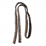 1 Yard Artificial Pearl Beaded Lace Ribbon Applique Sewing for Dress Decoration 0.59 inch - Black