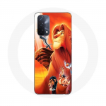 Coque Oppo A93 5G le roi lion film Disney Simba Nala Mufasa
