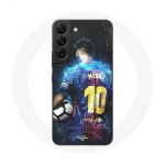 Coque pour Samsung Galaxy S22 Lionel Messi Club de football de Barcelone FCB juoda