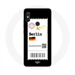 Coque pour Xiaomi Redmi Note 5 Pro Billet d'avion berlin