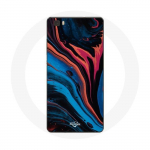 Coque pour Huawei P8 Lite Texture abstraite bleu noir rouge