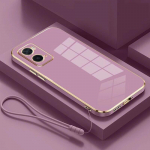 OPPO A76 Case oppo a96 telefono dėklas Oppo A96 A76 dėklas CPH2333 CPH2375 dangtelis A76 96 prabangus kvadratinis padengimas, atsparus smūgiams galinis dangtelis OPPO A96&Case & Strap &scaron;viesiai violetinė spalva