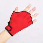 &bdquo;Aqua Gloves&ldquo; irklentės, neopreno, vandens plaukimo treniruočių pir&scaron;tinės, skirtos vaikams suaugusiems S raudona
