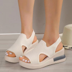Didelės platformos sandalai Moteri&scaron;ki vasariniai tinkleliai vienspalviai romėni&scaron;ki moteri&scaron;ki batai skraidantys austi žuvies burnos sandalai paplūdimio sandalai 35