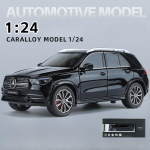 1/24 mastelio Benz GLE 350 lydinio automobilio modelis, &scaron;viesos ir garso efektai, liejami automobiliniai žaislai berniukams gimtadienio dovanos, vaikų žaislai, automobilių kolekcija 1/24-Size:20.5*8.5*7.5cm juoda