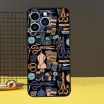 Siuvimo žirklės telefono dangtelis skirtas iPhone 12 13 Mini 11 14 Pro Max X XS XR Max 7 8 Plus SE mink&scaron;tas dėklas Fundas iPhone 7 Plus