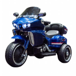 Vaikų dviratis elektrinis motociklas triratis negabaritinis žaislinis automobilis gali sėdėti ant kūdikio akumuliatoriaus motociklo mėlyna