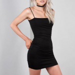 Madinga vasara Sexy Club Mini Suknele Vakarėliui Bodycon Trumpa Suknele Moterims Laisvalaikio Juodos Eleganti&scaron;kos Suknelės Vestidos 24629 M juoda