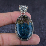 Watermelon Tourmaline Gemstone Handmade 925 Sterling Silver Pendant 2.17 w6i02