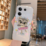 Animacinis ra&scaron;tuotas mink&scaron;tas silikoninis dėklas, skirtas Samsung A55 S24 Xiaomi Redmi Note 13 Pro 13C iPhone 15 Huawei Honor Realme fotoaparato apsauginis dangtelis, atsparus smūgiams Samsung Galaxy S20 FE