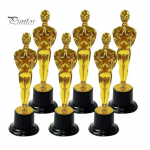 6 vnt. Auksinio apdovanojimo trofėjus Statulėlės Renginiai Sportas, Oskarą primenantys trofėjai &bdquo;Pasidaryk pats&ldquo; Markable Base Klasikinio dizaino pripažinimo apdovanojimai 6pcs