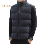 Vyri&scaron;ka medvilninė liemenė rudens žieminė apykaklė be rankovių su užtrauktuku su ki&scaron;enėmis Vienspalvė pastorinta dygsniuota liemenė M pilka