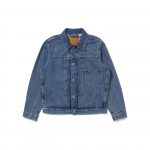 Levis Vienos spalvos Mygtukais Ilgomis Rankovėmis Džinsinė Striukė Vyri&scaron;kos striukės Mėlyna A3174-0004 S