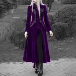 FiveFive rudens žieminis paltas Vir&scaron;utiniai rūbai Viduramžių Cosplay Kostiumai Moteri&scaron;ki Madingi Ilgomis rankovėmis Aksominis Frakas Striukė Vintažinė gotikos ilga suknelė XXXL