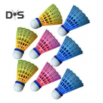 3/4 / 8 vnt LED badmintono &scaron;audykla, ilgai i&scaron;liekanti naktį matoma nailoninė &scaron;vytinti &scaron;audykla, atspari vėjui ap&scaron;vietimas badmintonas naktiniam žaidimui 3pcs