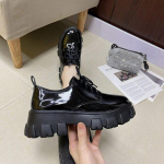 Moteri&scaron;ki batai Didelio dydžio juodi odiniai batai dizainerių sukurti moteri&scaron;ki prabangūs 2023 m. prekės ženklo logotipai Batai Platforminiai batai Goth Oxford Shoe 35