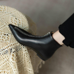 Batai Plok&scaron;čiapadžiai Trumpi Batai Moterims Kailis Moteri&scaron;ki Aulinukai Smailianosiai Avalynė Batai Korėjieti&scaron;ko Stiliaus Pasiūlymas Naujiena Kar&scaron;ta Akcija 40