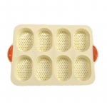 8 grotelių neprideganti silikoninė pyrago forma prancūzi&scaron;kos duonos formos kar&scaron;čiui atspari mėsainių bandelių padėklas Kekselių kepimo forma virtuvės &bdquo;pasidaryk pats&ldquo; kepimo forma