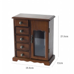 Vienspalvis Retro Paprasta Papuo&scaron;alų Dėžutė Kaklo papuo&scaron;alai Žiedas Auskarai Papuo&scaron;alų Priedai I&scaron;skirtinė Dėžutė 23.5&times;12&times;27.5