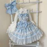 Japoni&scaron;ka gotikinė Lolita Suknelė Moteri&scaron;ka Kawaii Bow Bear nėriniuota suknelė ilgomis rankovėmis Princesės suknelė Helovino kostiumo dovana mergaitėms S