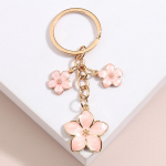 Mielas augalinis raktų pakabukas Sakura Flower Raktų pakabukas Emalio Raktų Pakabukai Moterims Merginoms Rankinės Priedai Automobilių Raktai Pasidaryk pats saldūs papuo&scaron;alai Dovanos rožinė