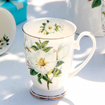 300 ml Bone China kavos puodeliai, porceliano gėlių tapyba, vintažiniai kaimo espreso puodeliai, gėrimų arbatos puodeliai