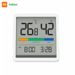 Dvigubos paskirties skaitmeninis patalpų temperatūros ir drėgmės matuoklis, namų laikrodis, virtuvės &scaron;aldytuvas, elektroninis matavimo prietaisas balta