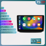 Hizpo 10,1 colio QLED ekranas 2 din Android automobilio radijo daugialypės terpės vaizdo grotuvas, skirtas Skoda Fabia 2 2007&ndash;2014 GPS Navi Carplay AutoIntelligent 4G RDS WIFI P2CP 4Core 2G 32G