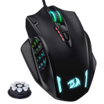 Redragon M908 Impact RGB LED MMO Žaidimų 12 &Scaron;oninių Optinė Laidinė Ergonomi&scaron;ka Žaidėjų Iki Didelio 20 Programuojamų Makro su Patogaus Laikymo Pele, Mygtukai, juoda