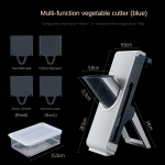 Saugus pjaustyklė-mandolina, daržovių pjaustyklė, daržovių kubeliais pjaustyklė, pjaustyklė Julienne, bulvytėms fri ir bulvėms. Gaukite laikymo dėžutę su dangteliu