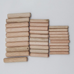 300 vnt. 6 mm 10 mm 10 mm medinių kai&scaron;čių spintelės stalčiui apvalūs gofruoti mediniai rankdarbių kai&scaron;čiai strypai rinkinys baldų montavimo kai&scaron;tis CHINA