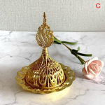 Smilkalų degiklis tu&scaron;čiaviduris Golden Tower aliejaus degiklis Arabų stiliaus smilkalų laikiklis namams