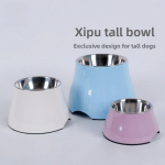 Auk&scaron;čiausios kokybės dvigubo naudojimo nerūdijančio plieno paauk&scaron;tintas &scaron;unų dubenėlis mažiems ir vidutinio dydžio augintiniams Random Multicolor