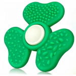 Fidget žaislai, Trilapio rankos sensorinis žaislas, Žali tekstūruoti fidget suktukai, Stalo žaislas nuo nerimo biure, Klasės prizas Valentino dienos dovanos vaikams 8*8*0.7cm žalia