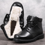 Vyri&scaron;ki žieminiai medvilniniai batai su vilnoniu pamu&scaron;alu - &Scaron;ilti lauko karinio stiliaus sniego batai 41