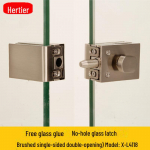 Stiklo durų skląstis - Vienų durų grindų užraktas voniai ar tualetui