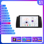 Ossuret Android 13 Automobilio Radijas Multimedia Vaizdo Grotuvas BMW 5 E39 1995 - 2003 E53 X5 M5 Automobiliui GPS Carplay 2 Din Automobilio Radijo Ekranas WIFI FM AM RDS OBD2 S1 8Core 3G 32G AI