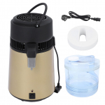 4 l distiliuoto vandens gaminimo aparatas, 750 W, auksinis, automatinis, ant stalvir&scaron;io pastatomas vandens distiliavimo aparatas su vienu mygtuku, mėlynas L