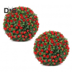 1/2 vnt. 20/25 cm dirbtinio buksmedžio rutulys, atsparus UV spinduliams, oro sąlygoms, pakabinamas dirbtinis gėlių žalumos rutulys lauko sodo verandos kiemo dirbtinis buksmedis 25cm 2pcs