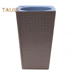 Savaime laistomas augalų vazonas su drenažo skylėmis, automatinis laistymo vazonas, vandens kaupimo vazonas vidaus ir lauko augalams S antikinės sidabrinės spalvos