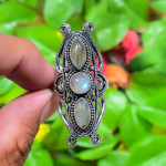 Labradorite Handmade 925 Sterling Silver Jewelry Ring Size 6.5 w1e53