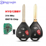 jingyuqin HyQ12BBY 314.4 Mhz ID67 3/4 mygtukų automobilio nuotolinis raktas Toyota Camry Avalon Corolla Matrix RAV4 Yaris Venza tC/xA/xB/xC Board Only nakties spalva