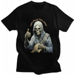 A&scaron; bijau kalbėtis su moteri&scaron;komis mar&scaron;kinėliais Hard Skeleton Meme Unisex Women Print Tee Medvilniniai mar&scaron;kinėliai Didelės apimties mar&scaron;kinėliai trumpomis rankovėmis 4XL